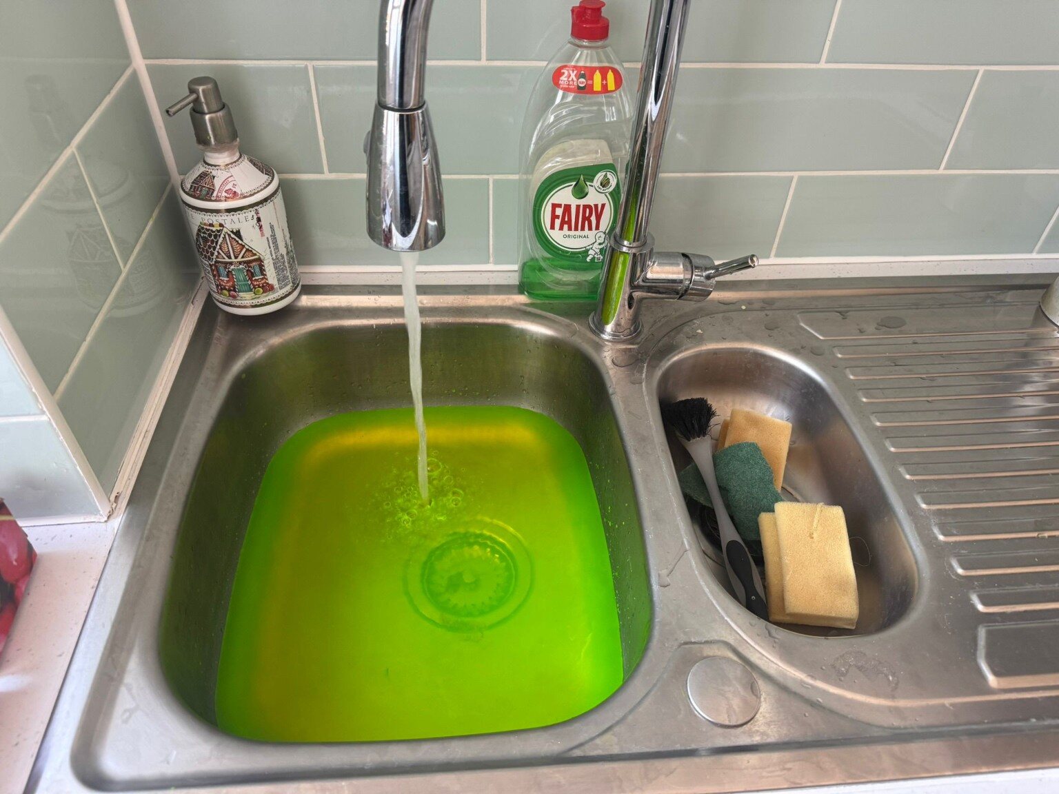 Water testing during plumbing investigation